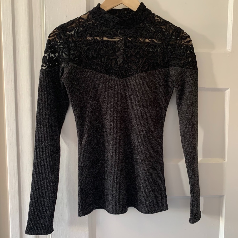 Abercrombie & Fitch black lace top